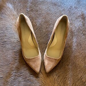 Banana Republic Tan Suede Pointed-Toe Heels